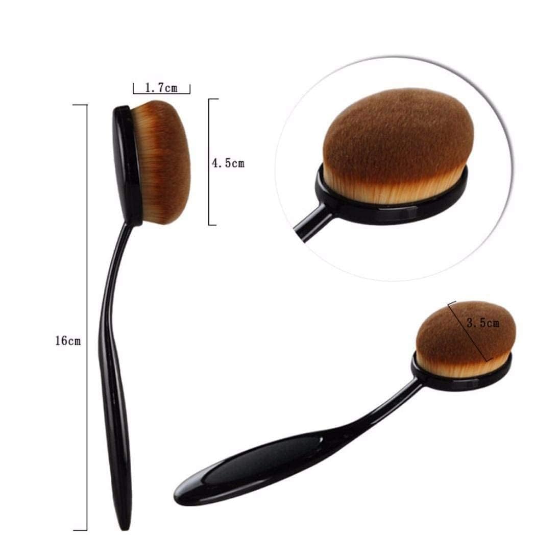 ZAUKY Professional Oval Makeup Brush Set - Foundation Powder Concealer Blending Blush Brush for Flawless Makeup Application (Pack of 1) | Perfect for Contouring, Highlighting & Everyday Beauty Routine