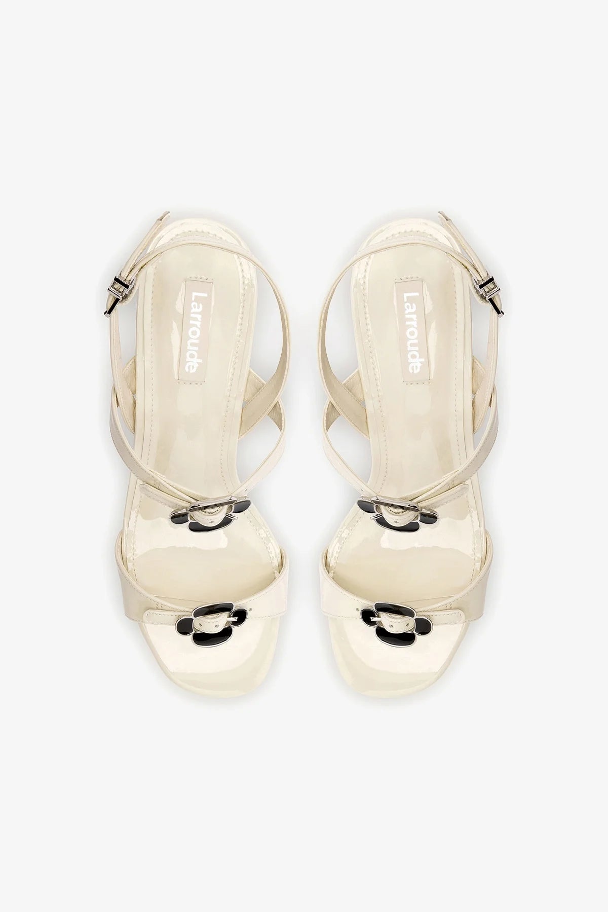 Tinx Block Ivory Patent Leather Women's Shoes - Elegant & Comfortable Heels for Work, Parties & Special Occasions