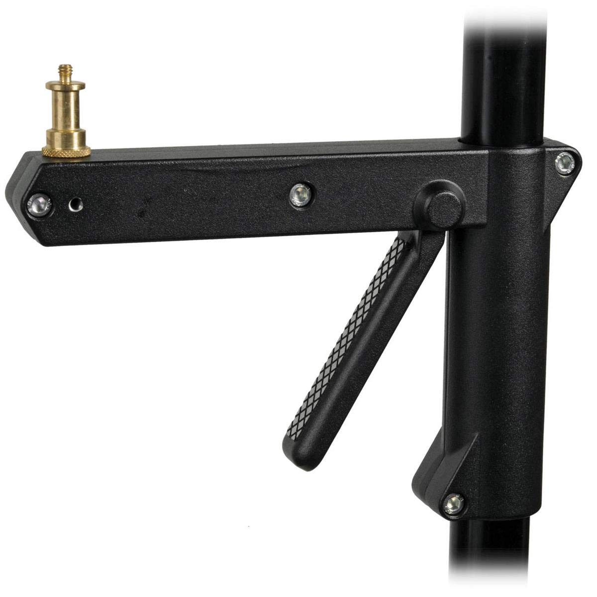 Manfrotto 231B 8-Foot Professional Black Light Stand with Adjustable Sliding Arm - Perfect for Photography Studios, Video Production & Live Streaming Setups