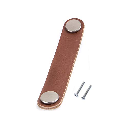 Soft PU Leather Cabinet Handles - Black 128mm for Dresser Drawer & Furniture Upgrade