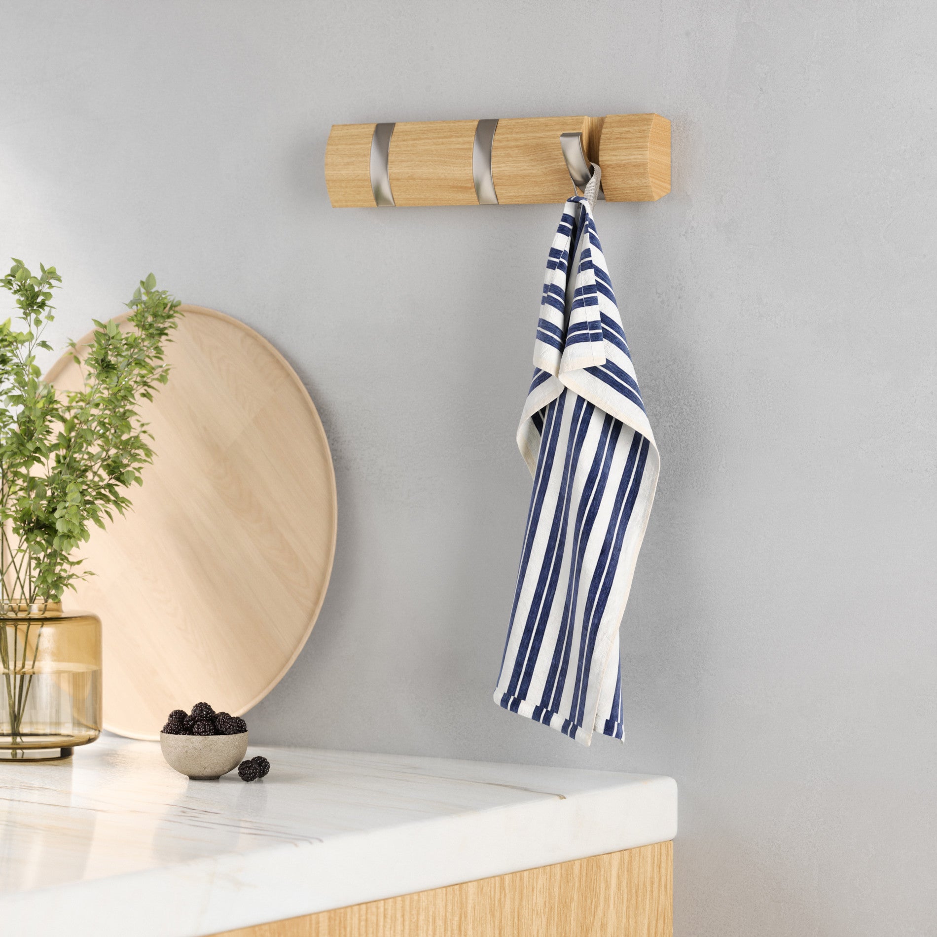 Flip 3 Wall Hook - Heavy Duty Stainless Steel Hooks for Hanging Coats, Hats & Bags - Perfect for Entryway, Closet & Bathroom Organization