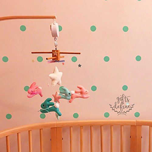 Handmade Cottontail Bunny Rabbit Nursery Mobile - Stars & Moon Baby Crib Decor for Newborns & Toddlers | Perfect for Bedroom, Baby Shower Gifts & Gender-Neutral Nursery Themes
