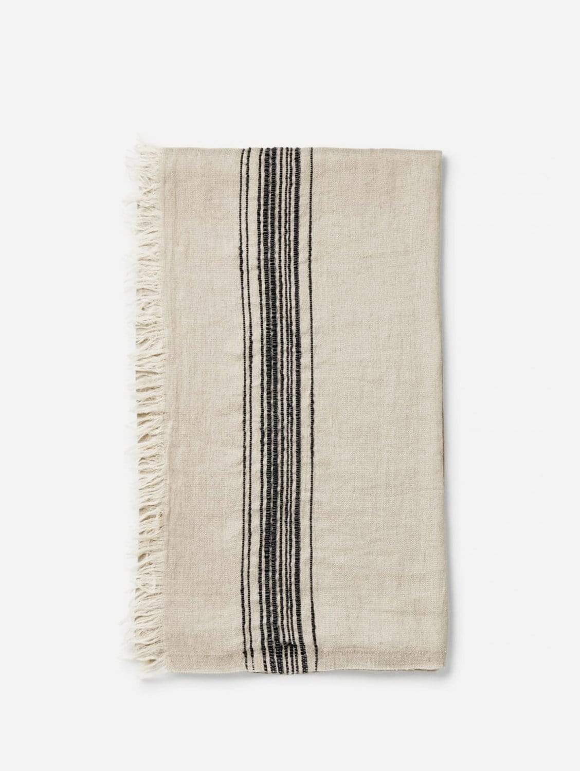Organic Ceren Linen & Cotton Vegan Peshtemal Towel - Ink or Tan - Lightweight, Quick-Drying & Eco-Friendly for Beach, Spa, Yoga & Travel