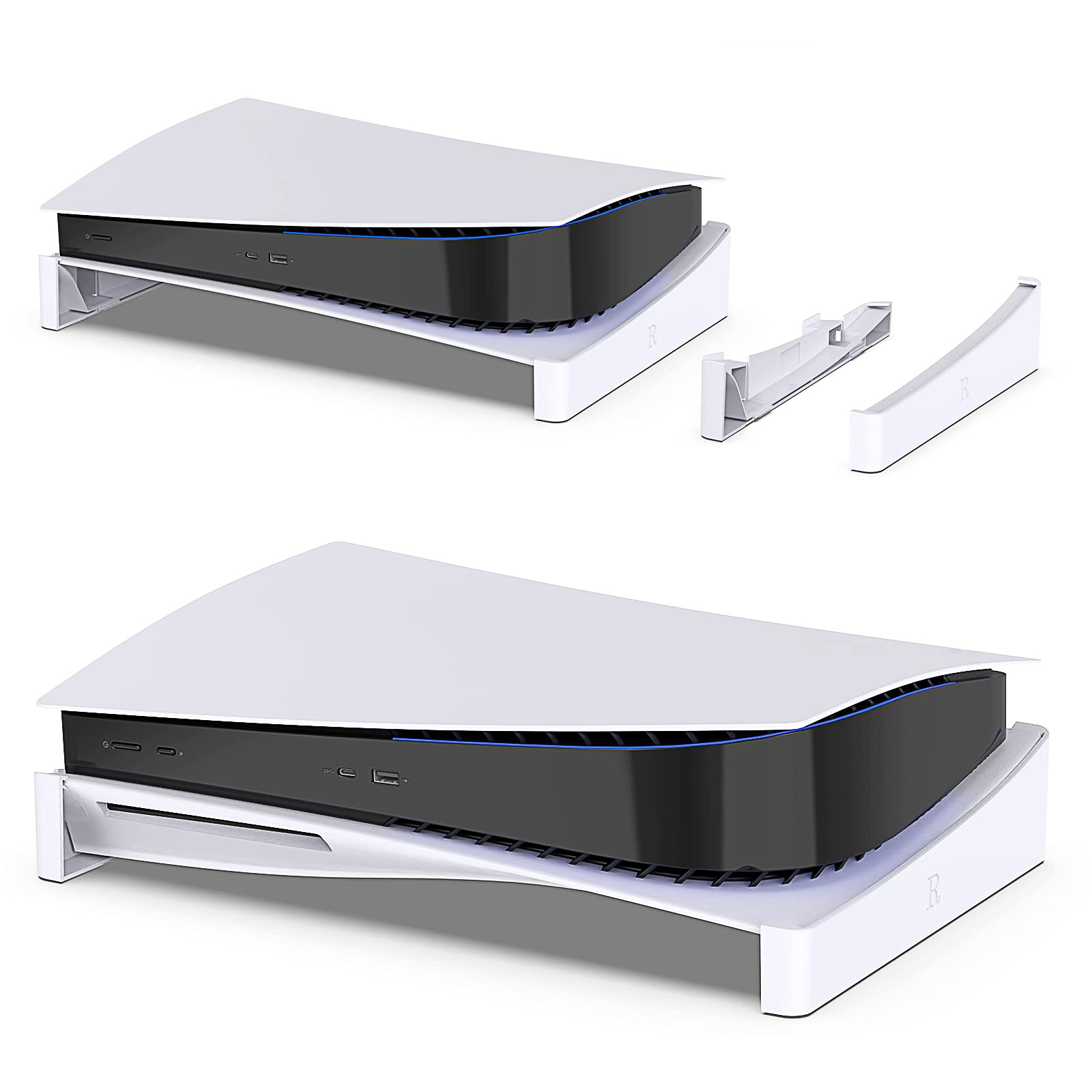 MENEEA PS5 Horizontal Stand - Compatible with PlayStation 5 Disc & Digital Edition | Durable Cooling Base for PS5 Console Accessories | Perfect for Gaming Setup & Entertainment Centers