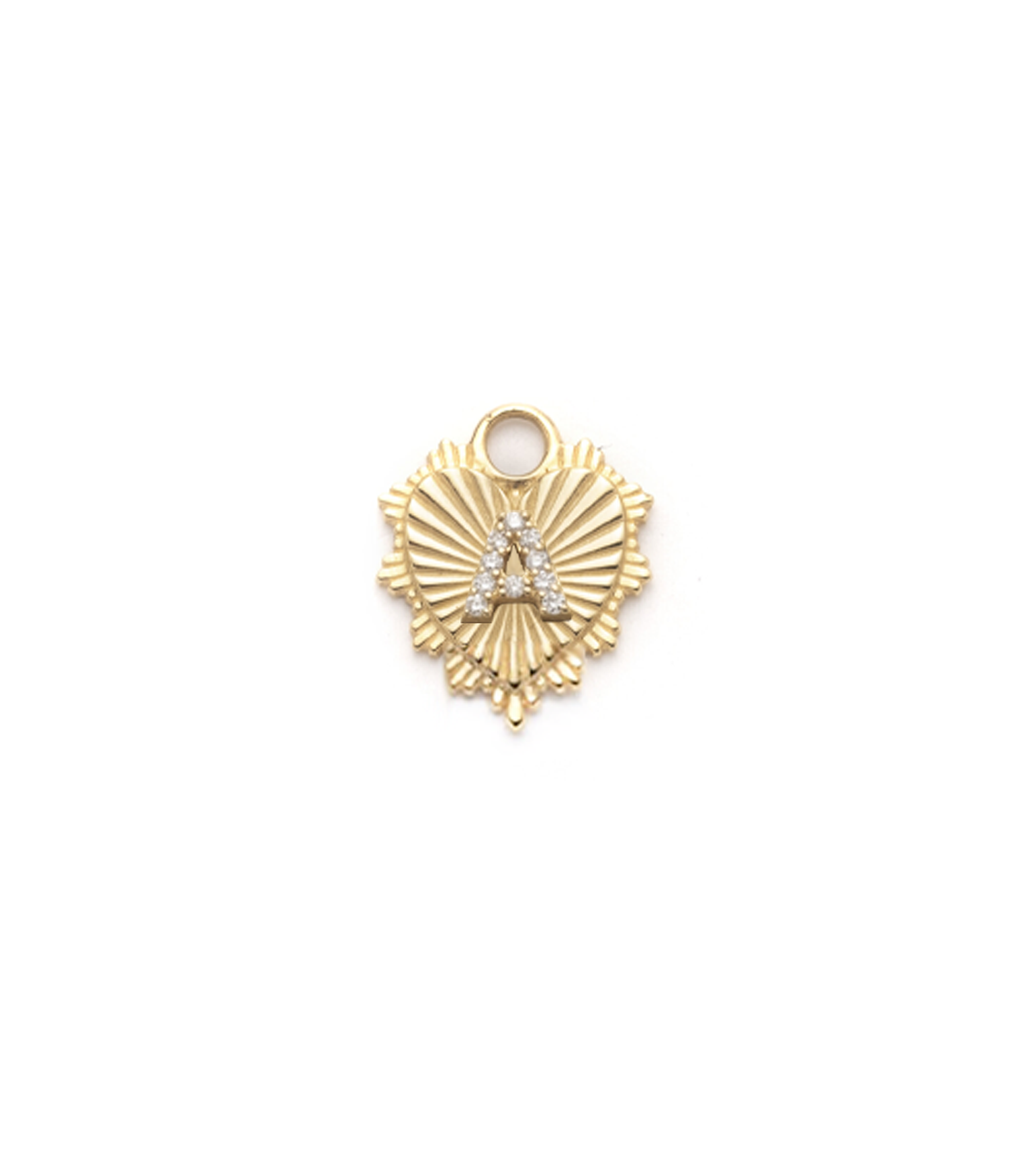 Heart Pave Initial Miniature Medallion Necklace - Personalized Name Pendant Jewelry for Women | Perfect Gift for Birthday, Anniversary & Valentine's Day