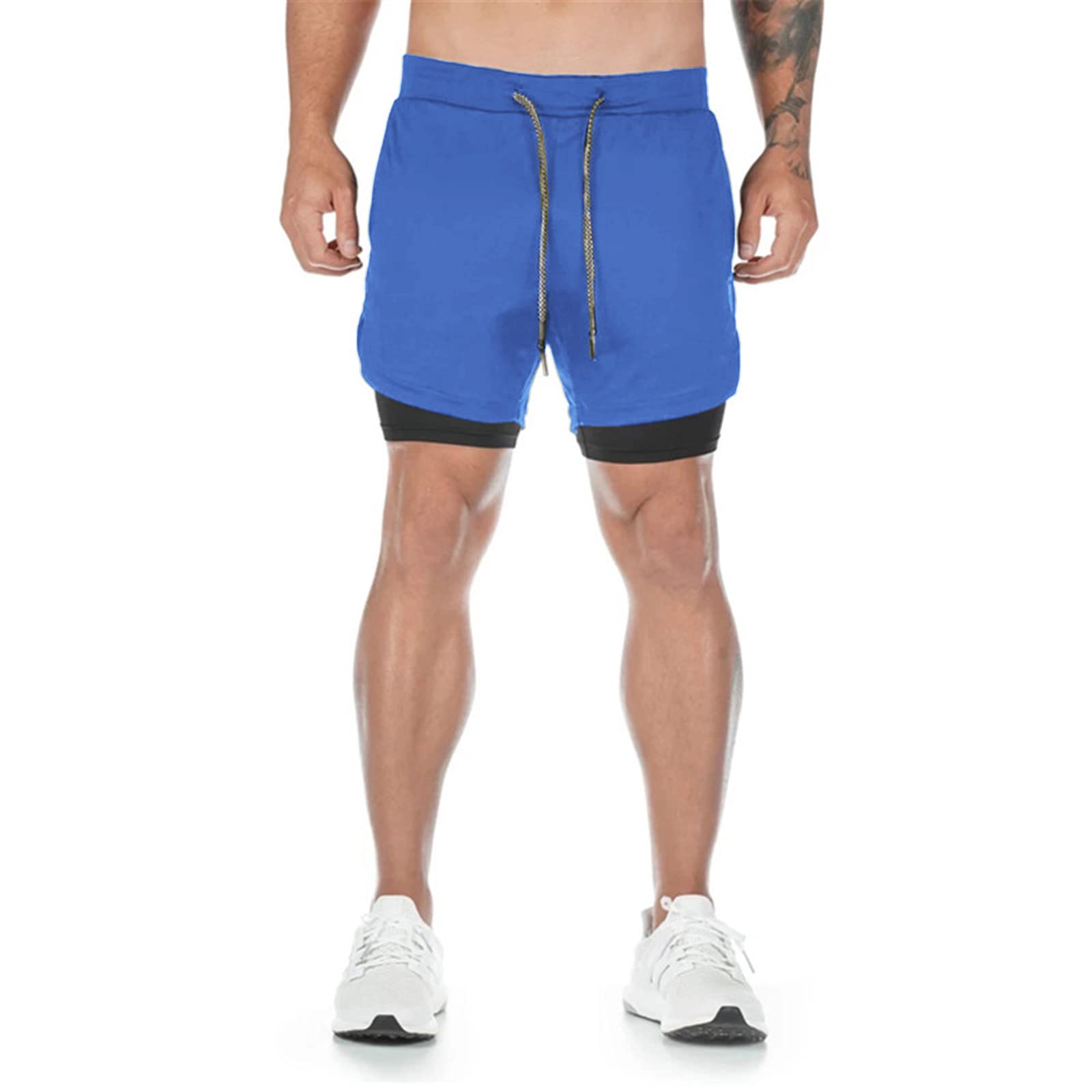 Surenow Men's 2-in-1 Running Shorts with Liner - 7