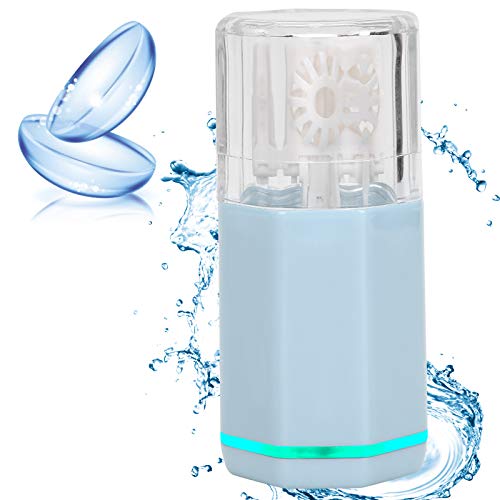 USB Portable Contact Lens Cleaner - Fast Automatic Cleaning Case for Daily Eye Care (Green) - Perfect for Travel & Home Use