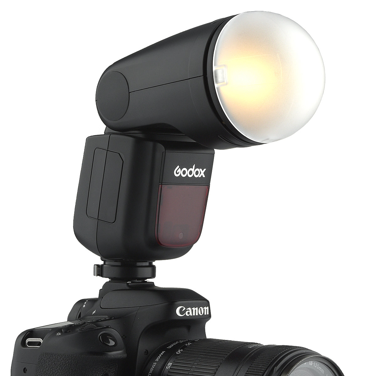 Canon V1 Round Head Speedlite Flash with Accessory Kit - Professional DSLR Camera Lighting for Portraits, Events & Studio Photography