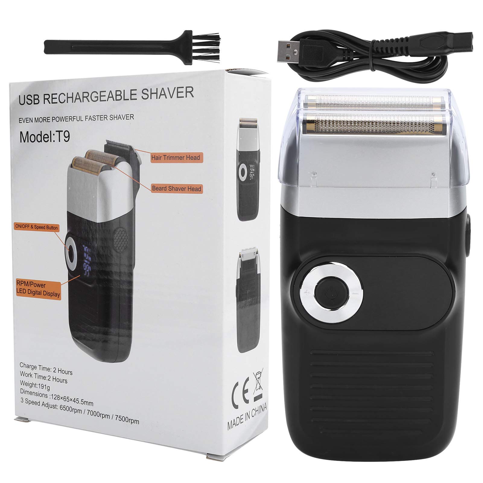 Rechargeable Men's Electric Shaver for Bald Head - LCD Display Foil Shaver with Precision Trimming - Perfect for Travel, Gym & Daily Grooming Routine