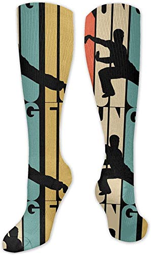 Vintage Style Kung Fu Compression Socks for Running, Fitness & Nursing - Best Athletic Sports Socks for Outdoor Activities & Workouts - Perfect for Marathon Training, Gym Sessions & Long Shifts