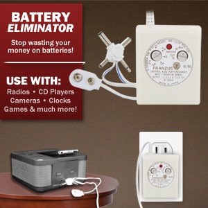 Franzus Travel Smart Battery Eliminator - Dual Voltage 120V/240V with 6 Adjustable Outputs for Worldwide Use | Perfect for Laptops, Cameras & Electronics While Traveling