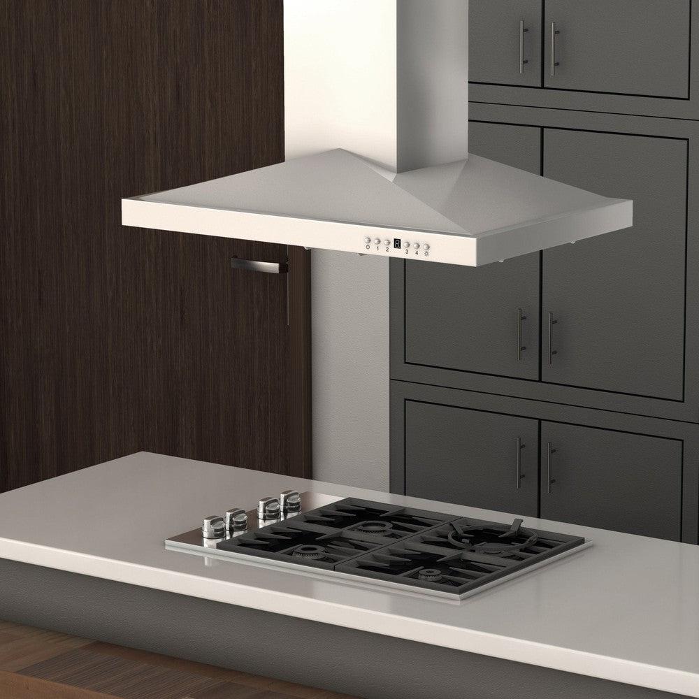 ZLINE GL1i Stainless Steel Island Mount Range Hood - 36 Inch, 900 CFM, Professional Grade Kitchen Vent Hood for Home Chefs - Perfect for Open Kitchen Designs & High-End Cooking Spaces