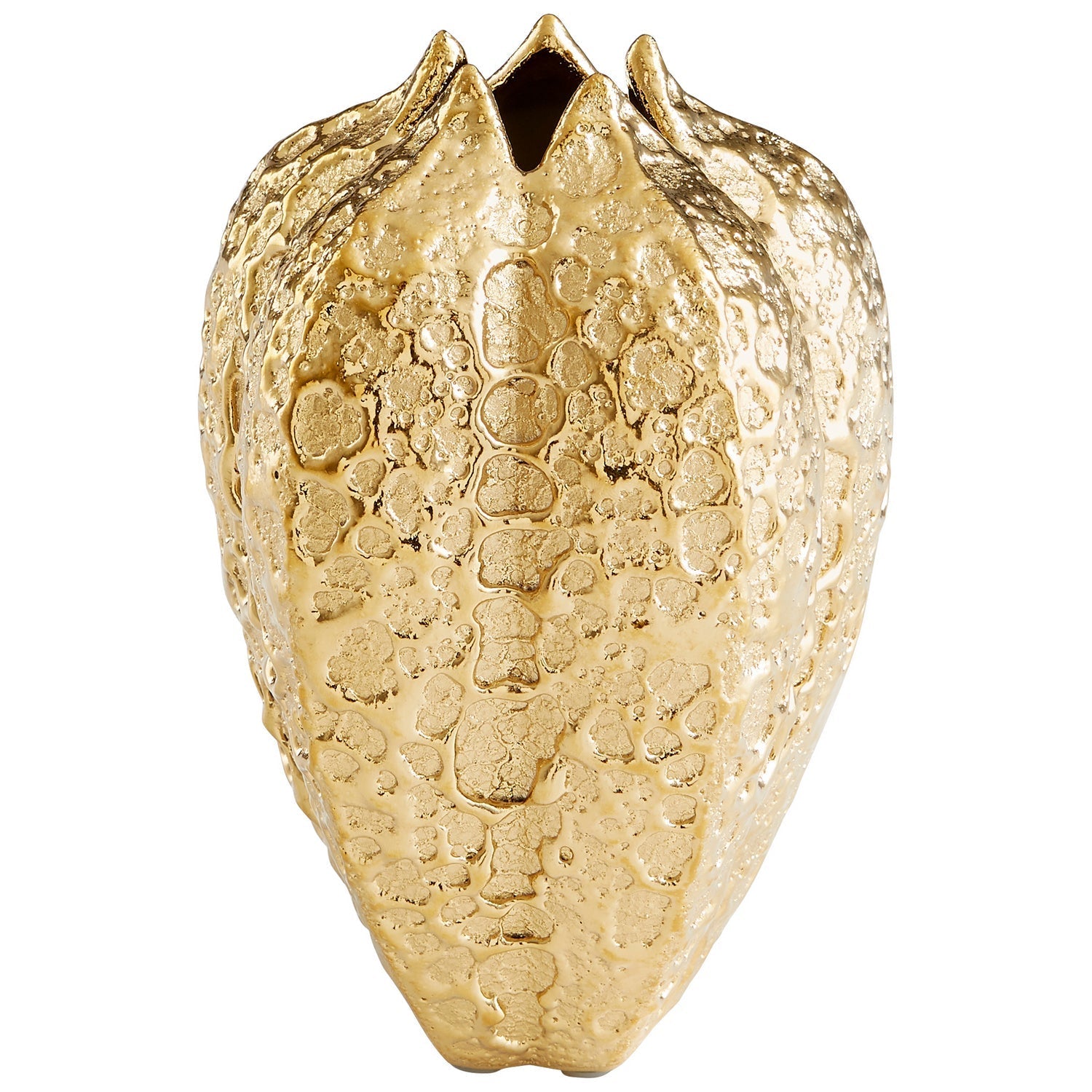 Cyan Design 10801 Pores Vase - Gold Medium Size | Elegant Home Decor for Living Room, Dining Table & Wedding Centerpiece