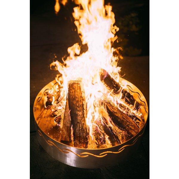 Fire Surfer Outdoor Fire Pit - Portable & Durable Steel Fire Bowl for Backyard, Camping, and Beach Bonfires - Perfect for Roasting Marshmallows & Relaxing Under the Stars