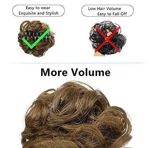 Large Claw Clip Hair Bun Extension - Seamless Hair Accessory for Ponytails & Updos - Perfect for Women, Girls, Everyday & Special Occasions
