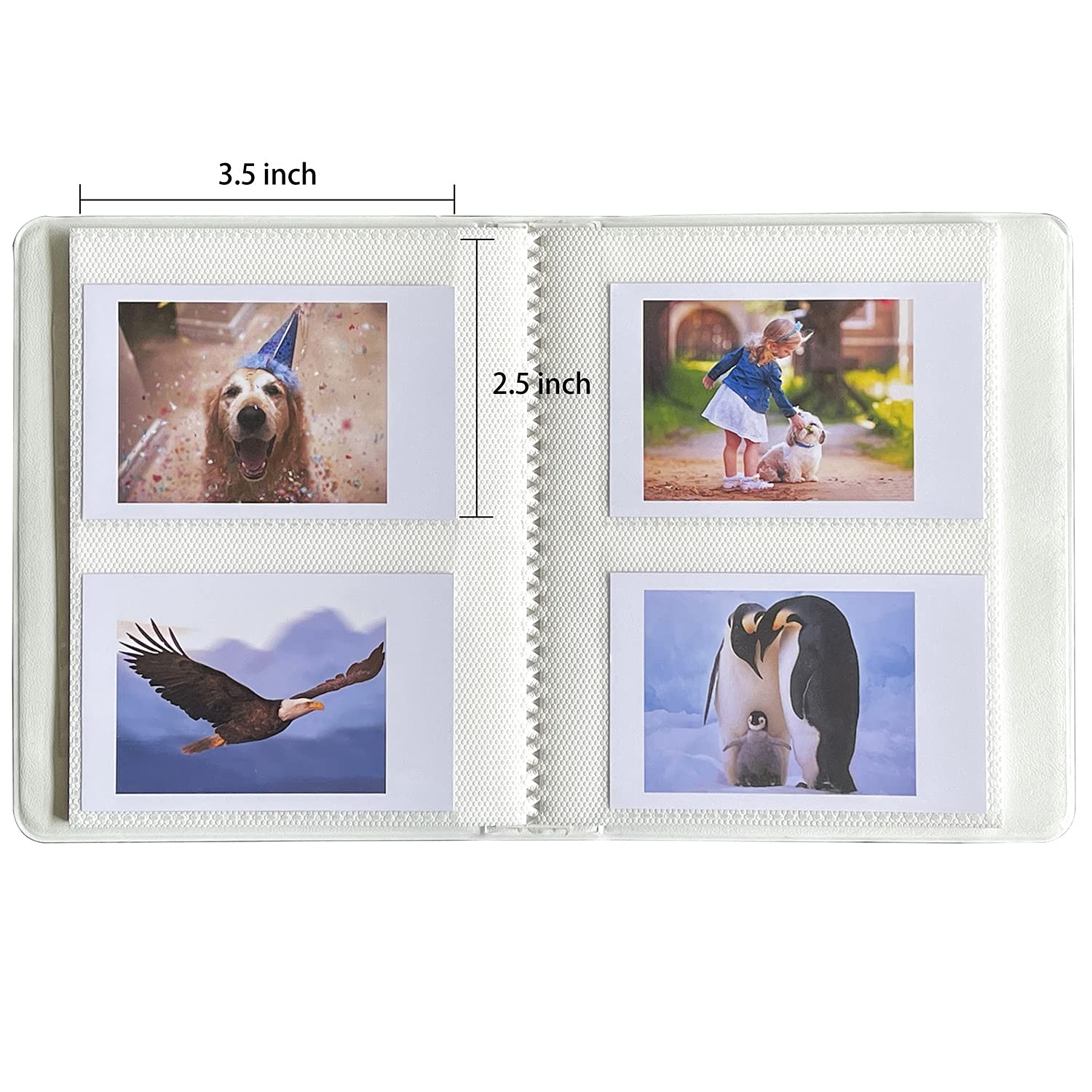 64-Pocket Mini Photo Album for Fujifilm Instax Mini 11/7s/8/8+/9/25/20/50s/70/90 & Polaroid Snap/LiPlay - Compact 3