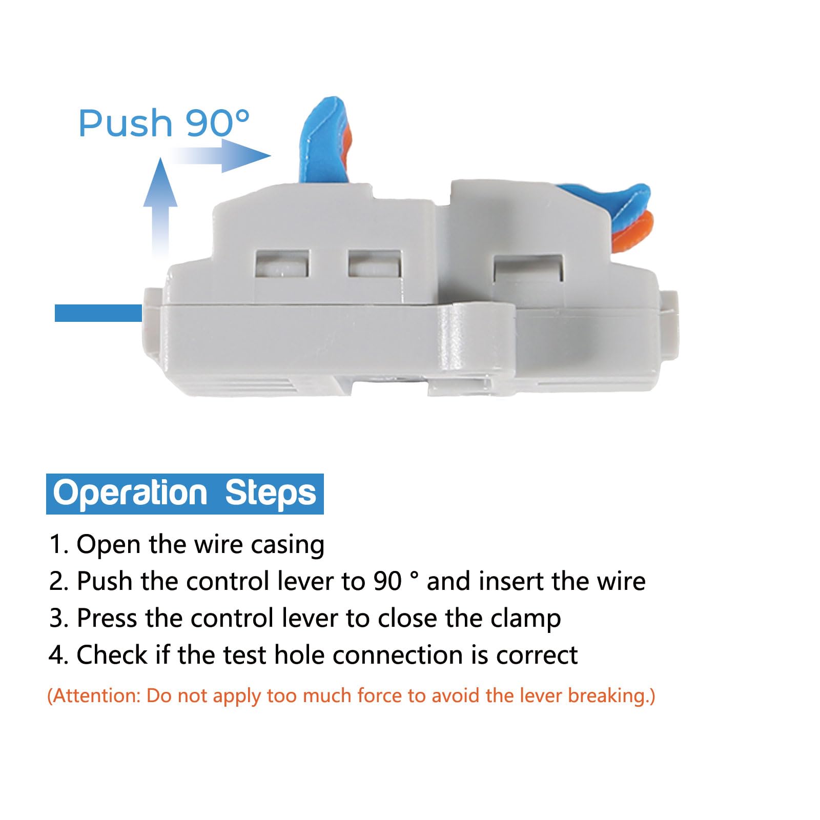 10PCS Lever Wire Connectors 2 in 4 Out - 28-12 AWG Quick Connect Electrical Splice Connectors for Home Wiring, Automotive & DIY Electrical Projects - Secure Inline Wire Splices for Reliable Circuit Connections