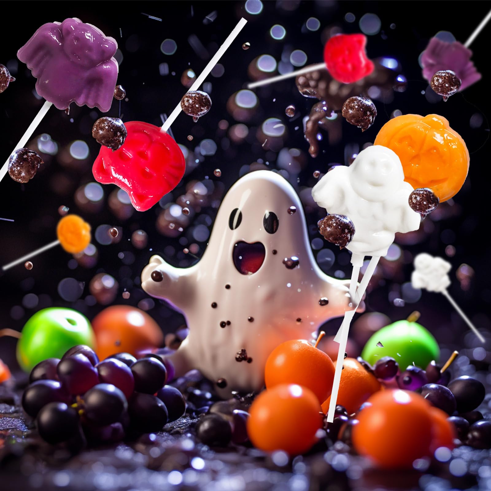 Halloween Lollipop Suckers Candy 36 Pack - Assorted Spooky Pumpkin, Bat & Cat Shaped Lollipops - Individually Wrapped for Trick or Treat, Party Favors & Goody Bag Fillers - Perfect for Halloween Parties, Classroom Treats & Candy Buffets