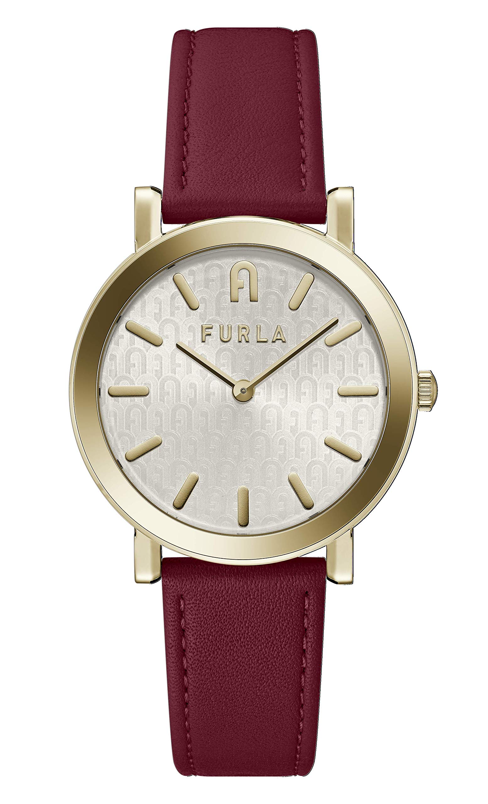 Furla Women's Red Leather Dress Watch WW00003003L2 - Elegant Fashion Watch for Office, Party & Formal Occasions