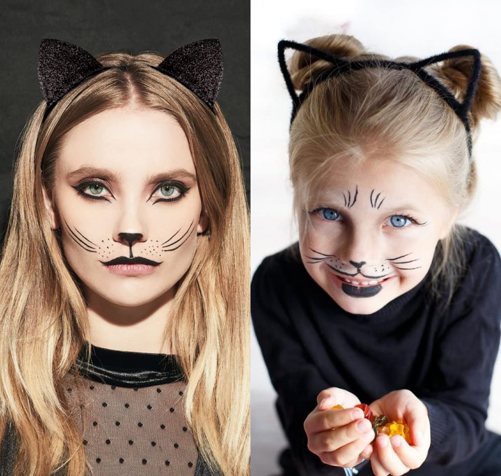 Cute Cat Ear Headbands for Women & Girls - Halloween Party Favors, Cosplay Hair Accessories - Perfect for Costume Parties, Anime Conventions & Themed Events