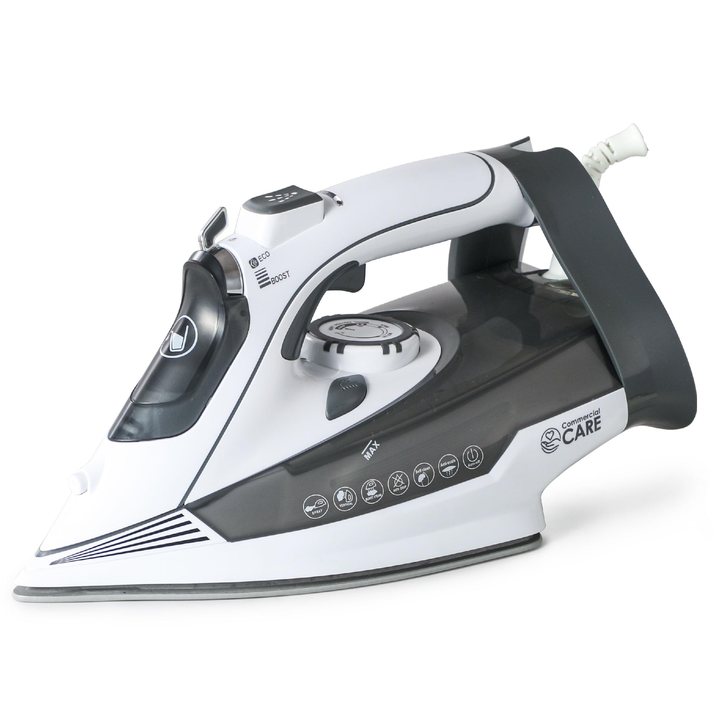 1800W Clothing Steamer & Iron with Ceramic Soleplate - Portable Garment Steamer for Wrinkle Removal, Vertical Steaming & Self-Cleaning - 10.8oz Water Tank (CCSI1000 Black) - Perfect for Travel, Home Use & Professional Garment Care