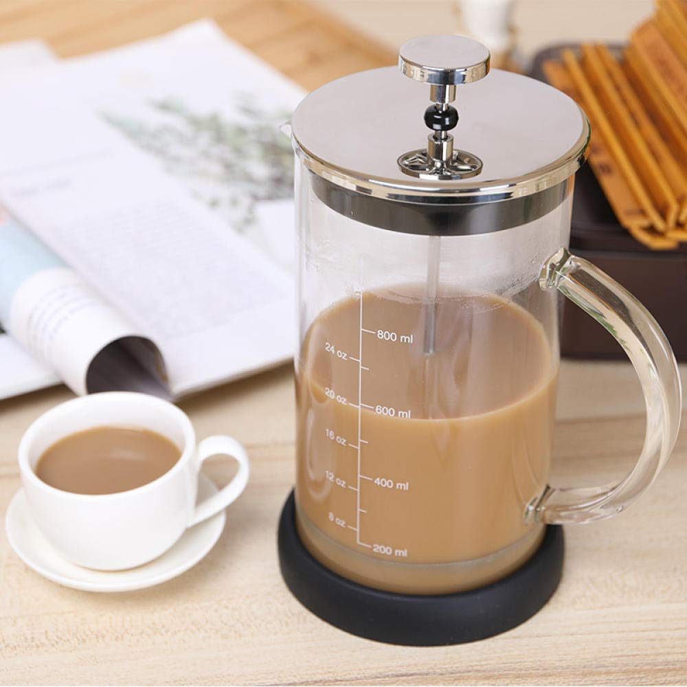 Stainless Steel Filter Press Coffee Maker - 600ml Heat-Resistant French Press for Coffee & Tea - Perfect for Home, Office & Camping Use