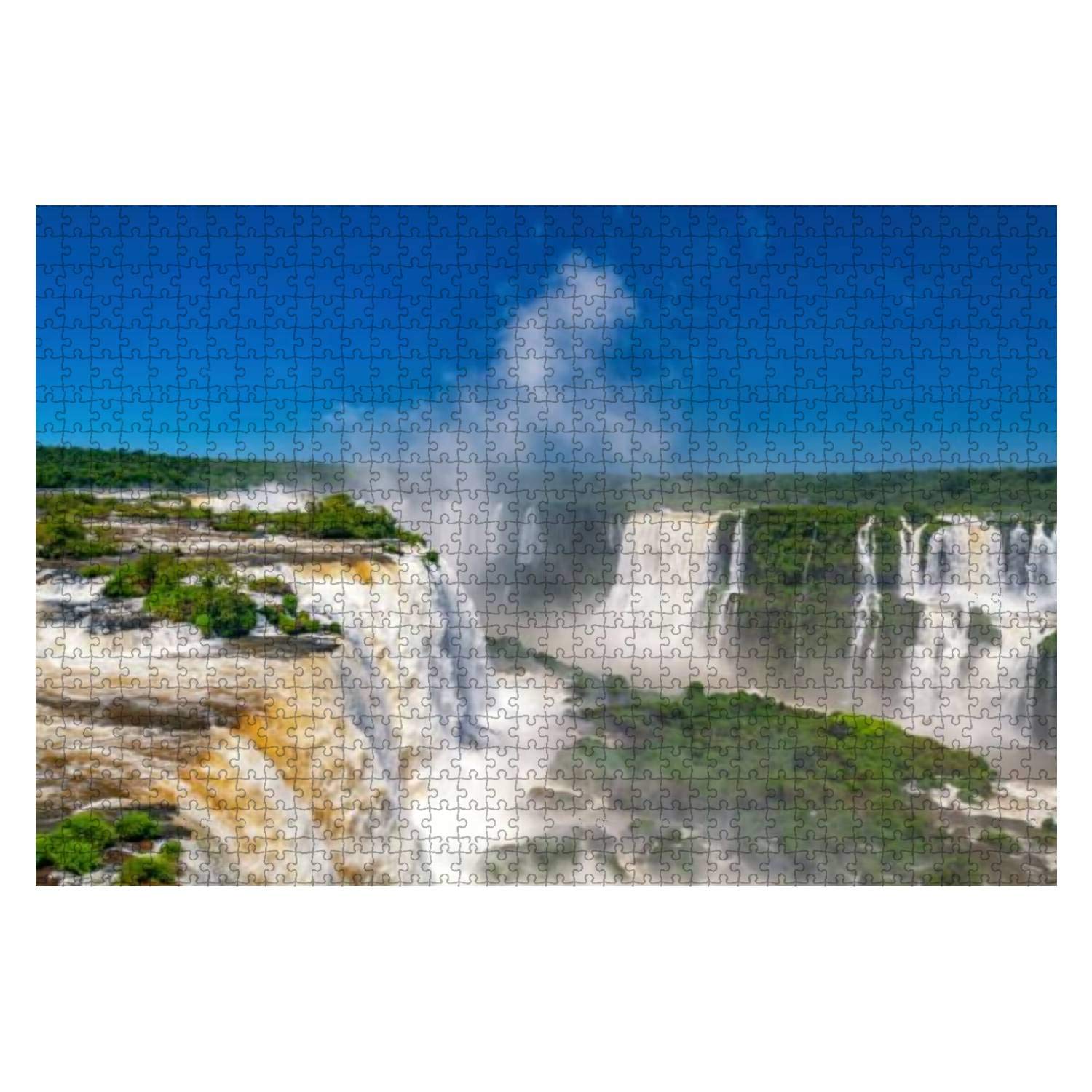 1000-Piece Wooden Jigsaw Puzzle - Iguazu Falls Argentina Brazil Scenic Landscape | Educational DIY Puzzle for Kids & Adults | Stress Relief Game, Home Decor Gift for Puzzle Lovers (Perfect for Family Game Nights & Classroom Activities)