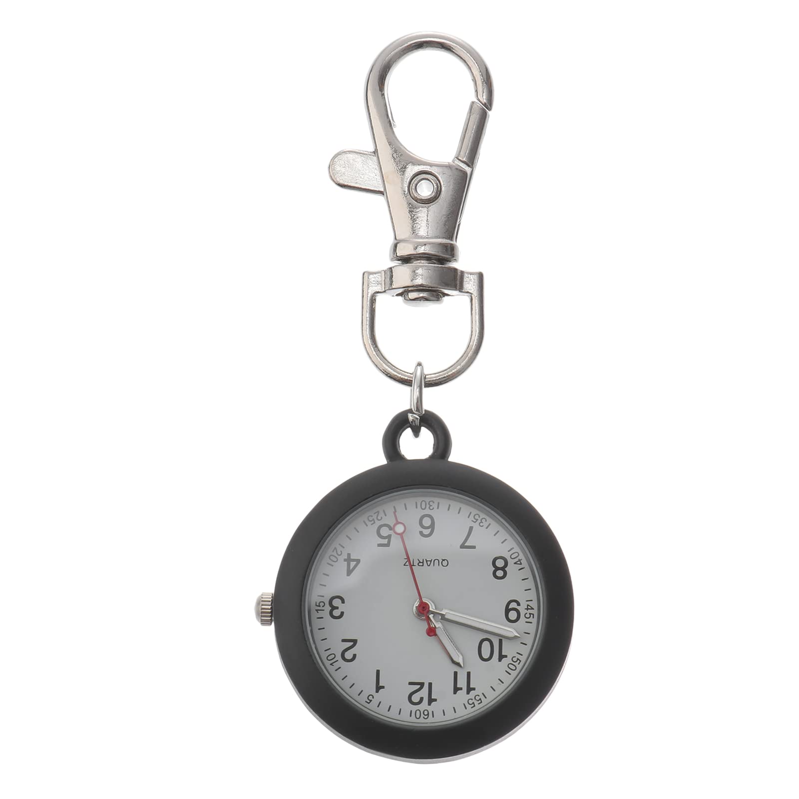Balacoo Clip On Pocket Watch - Digital Nurse Watch for Women & Men, Portable Badge Watch with Hanging Clip for Nurses, Doctors & Medical Professionals (Black) | Ideal for Hospital Shifts, Clinical Work & Healthcare Settings