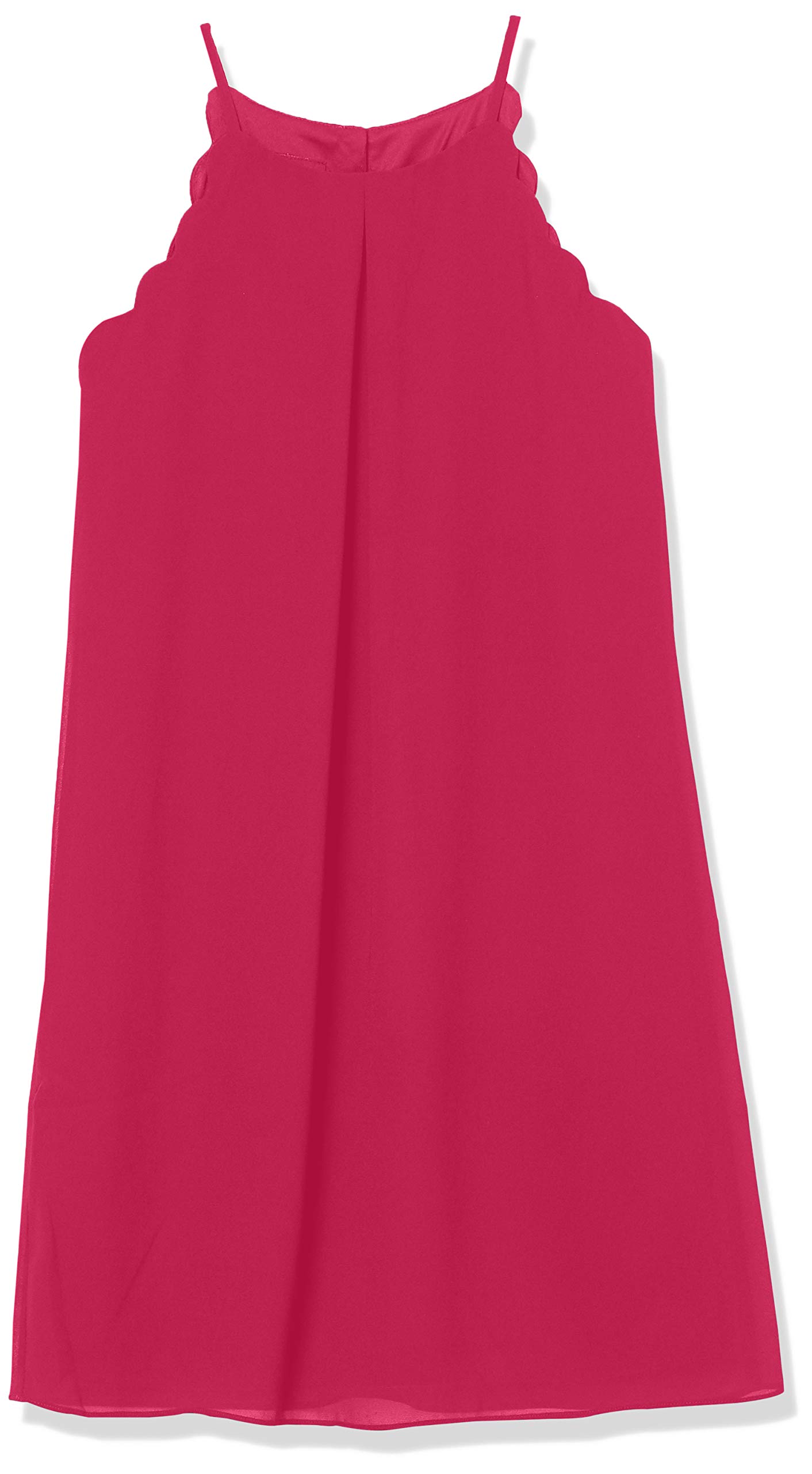 Young Women's Scalloped Chiffon Dress for Casual Wear