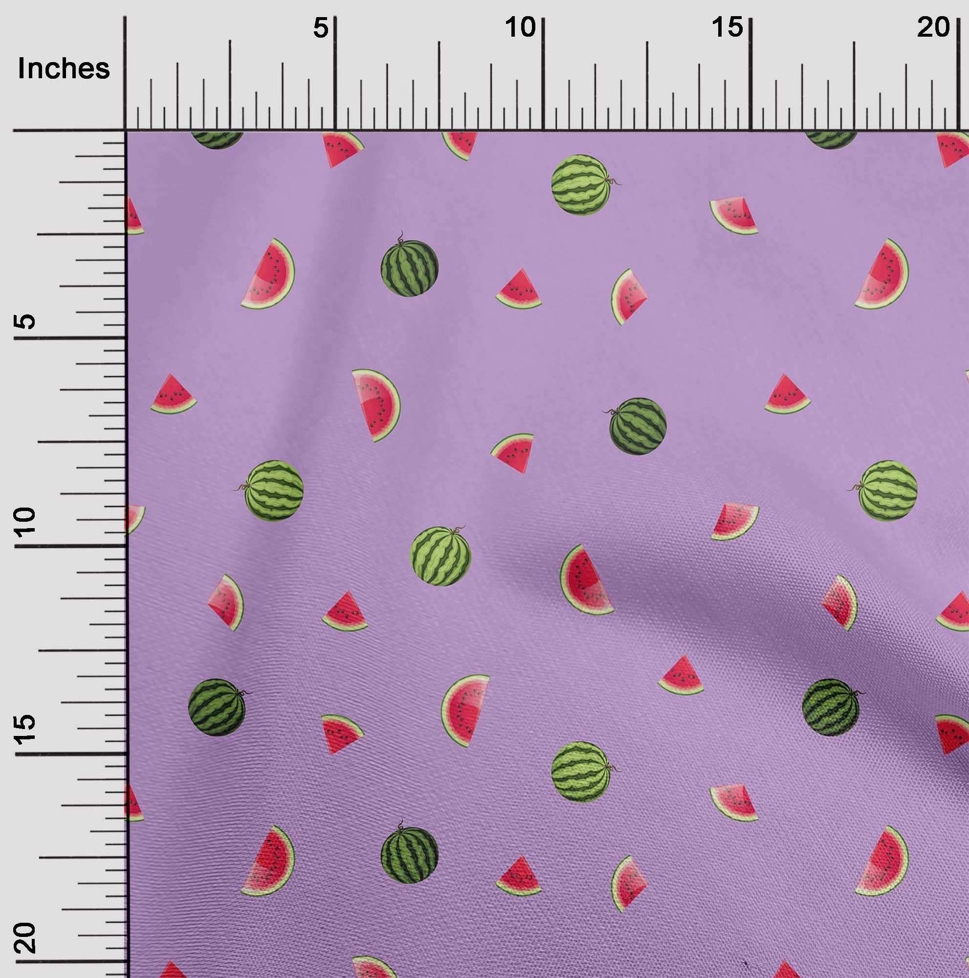 oneOone Cotton Flex Fabric - Watermelon Fruit Printed Fabric - 1 Yard (40 Inch Wide) - Perfect for DIY Crafts, Quilting, and Summer Fashion Projects