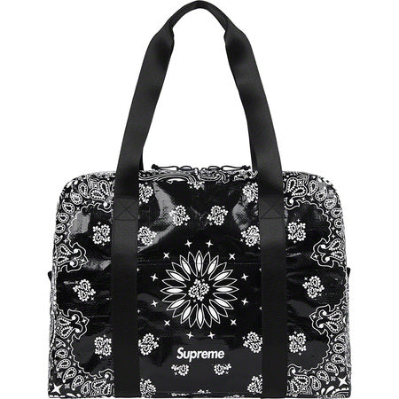 Supreme Bandana Print Small Duffle Bag - Waterproof Travel Gym Bag for Men & Women - Perfect for Workout, Gym, Travel and Weekend Getaways