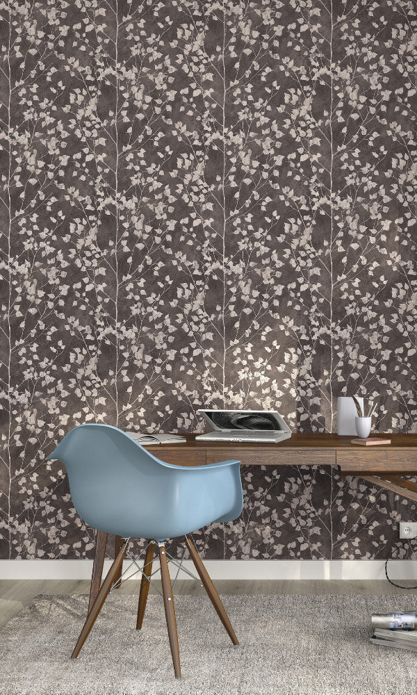 Charcoal Enchanting Forest Wallpaper R6562 - Nature-Inspired Peel & Stick Wall Mural for Bedroom, Living Room & Nursery Decor | Easy to Install & Remove