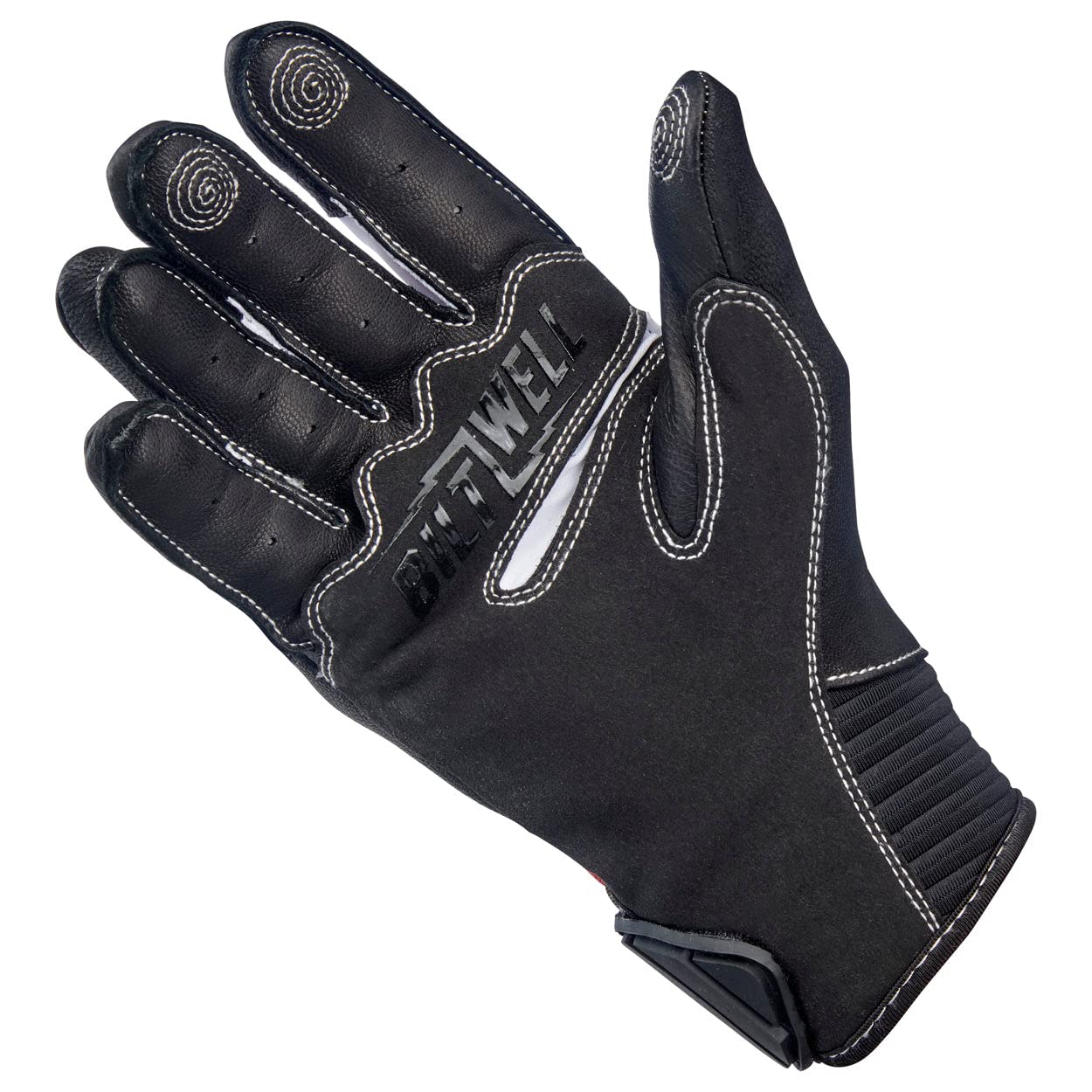 Biltwell Bridgeport CE Certified Motorcycle Gloves with Knuckle Guard & Impact Protection - Red/Black - Finger Vents for Breathability - Ideal for Street Riding & Cruising
