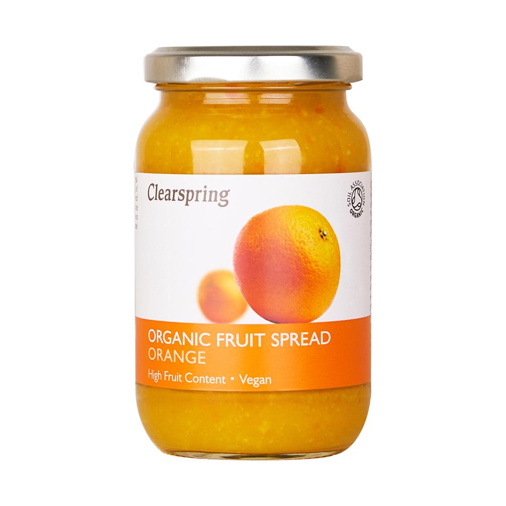 Organic Orange Fruit Spread by Clearspring - 280g | Gluten-Free, Non-GMO | Perfect for Toast, Yogurt & Baking