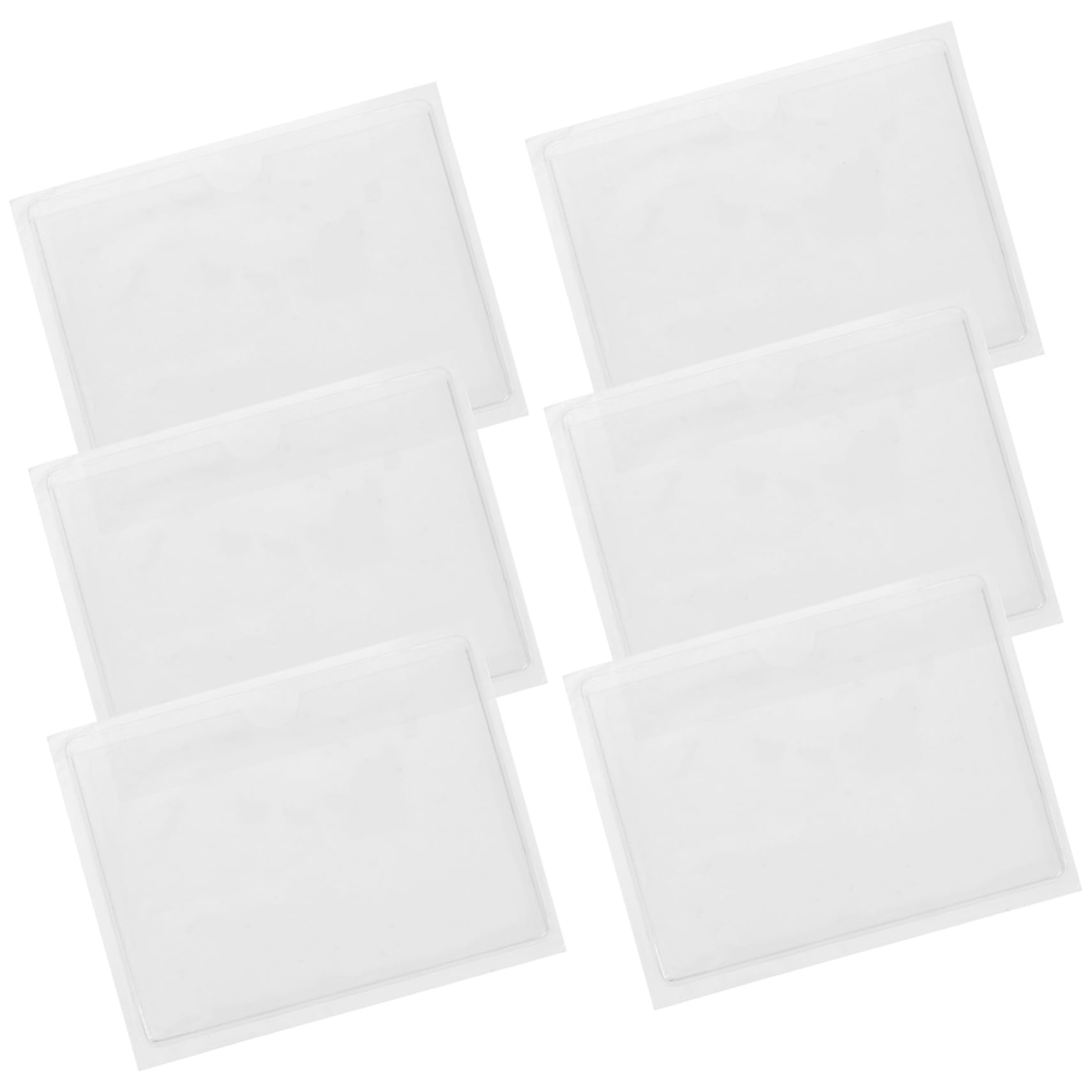 VICASKY 12-Pack Transparent Adhesive Document Holders - Windshield Card Organizer, Vinyl Placard Holder, PVC Tag Sleeves for Car, Office & Home Organization