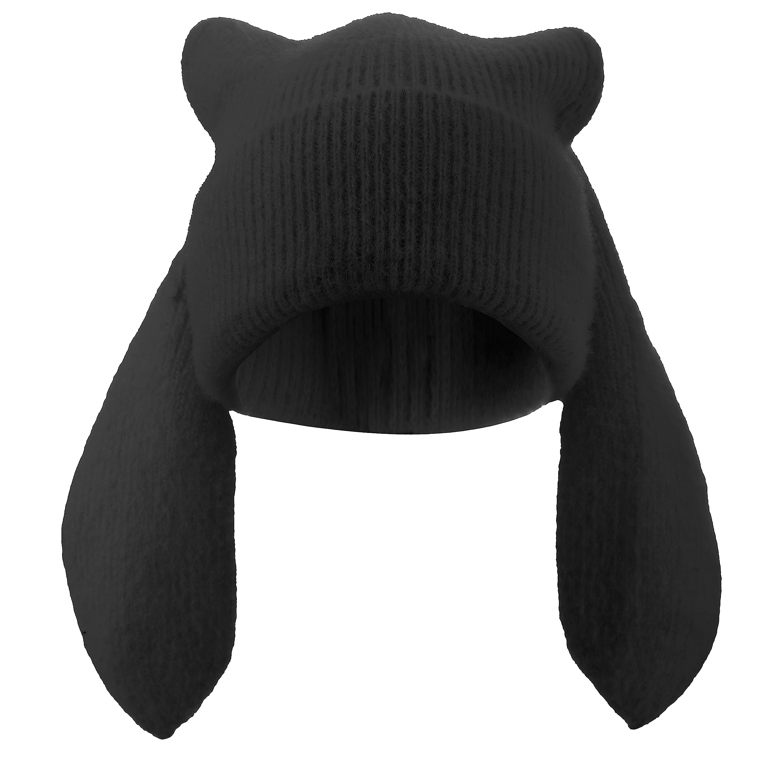 Cute Bunny Beanie Hats for Women - Soft Rabbit Crochet Winter Hat Warm Skull Cap for Outdoor Skiing, Snowboarding & Casual Winter Fashion
