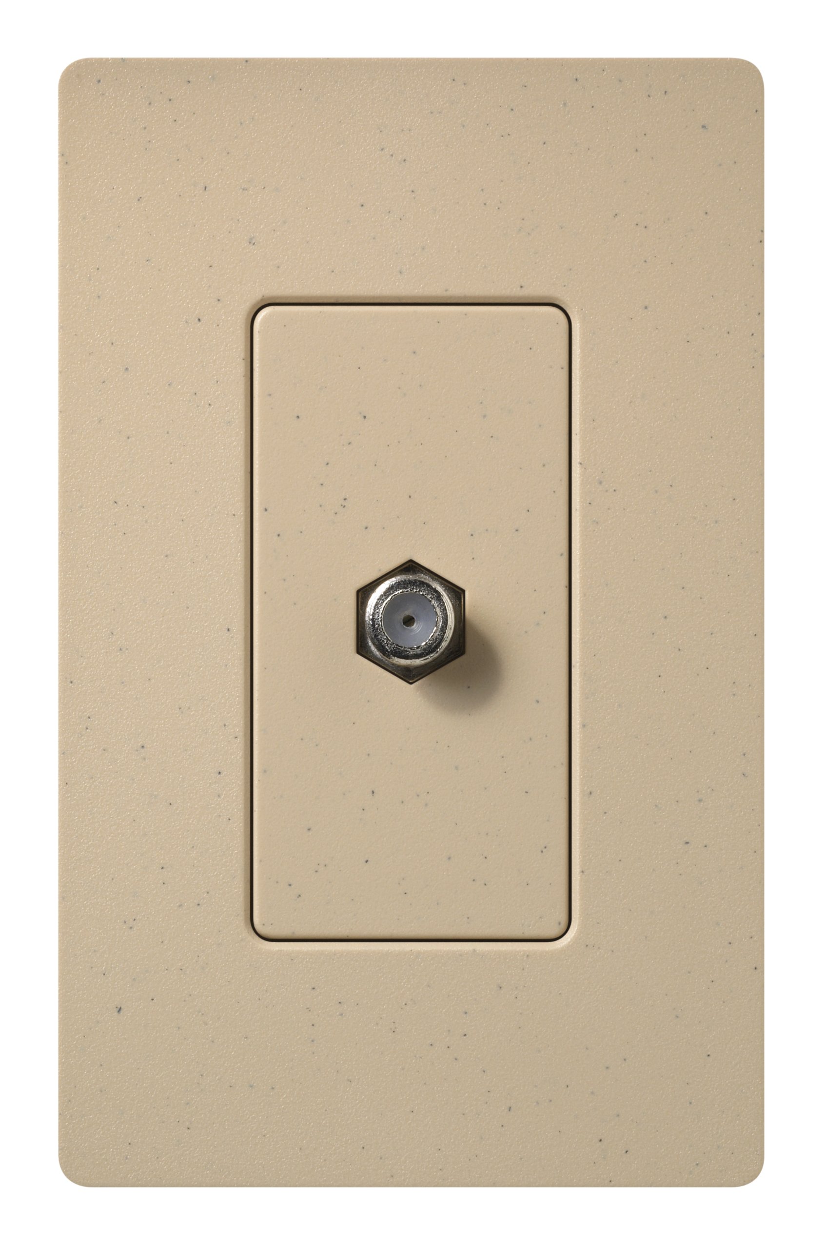 Lutron Satin Coaxial Cable Jack - Desert Stone for Home Theater Setup