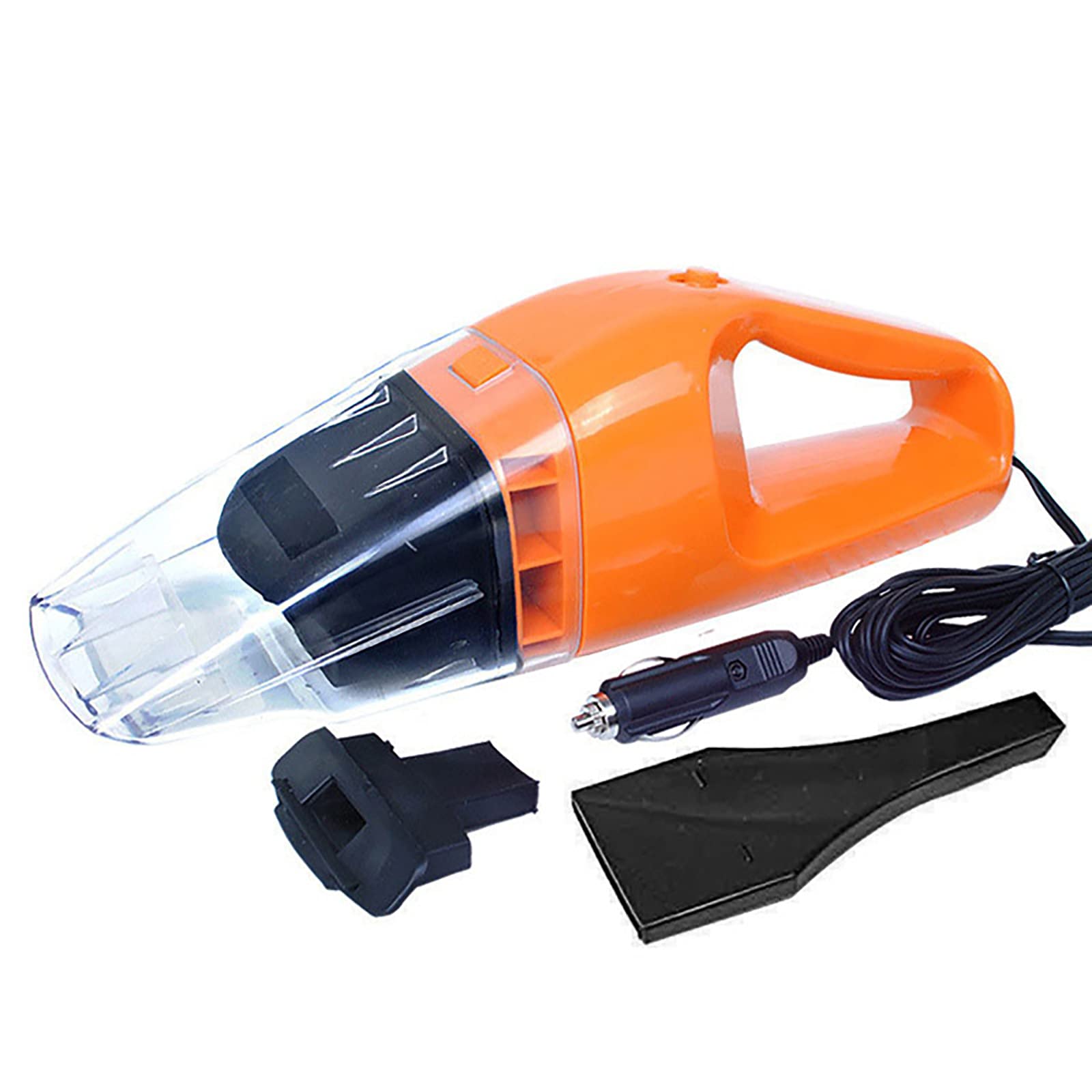 Orange Mini Handheld Car Vacuum Cleaner - Portable for Auto Cleaning