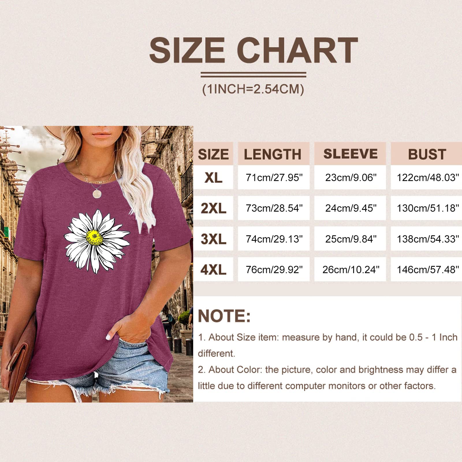 HDLTE Women's Plus Size Casual Short Sleeve Graphic Tee Shirts - Oversized Comfortable Tops for Everyday Wear, Street Style & Summer Outfits