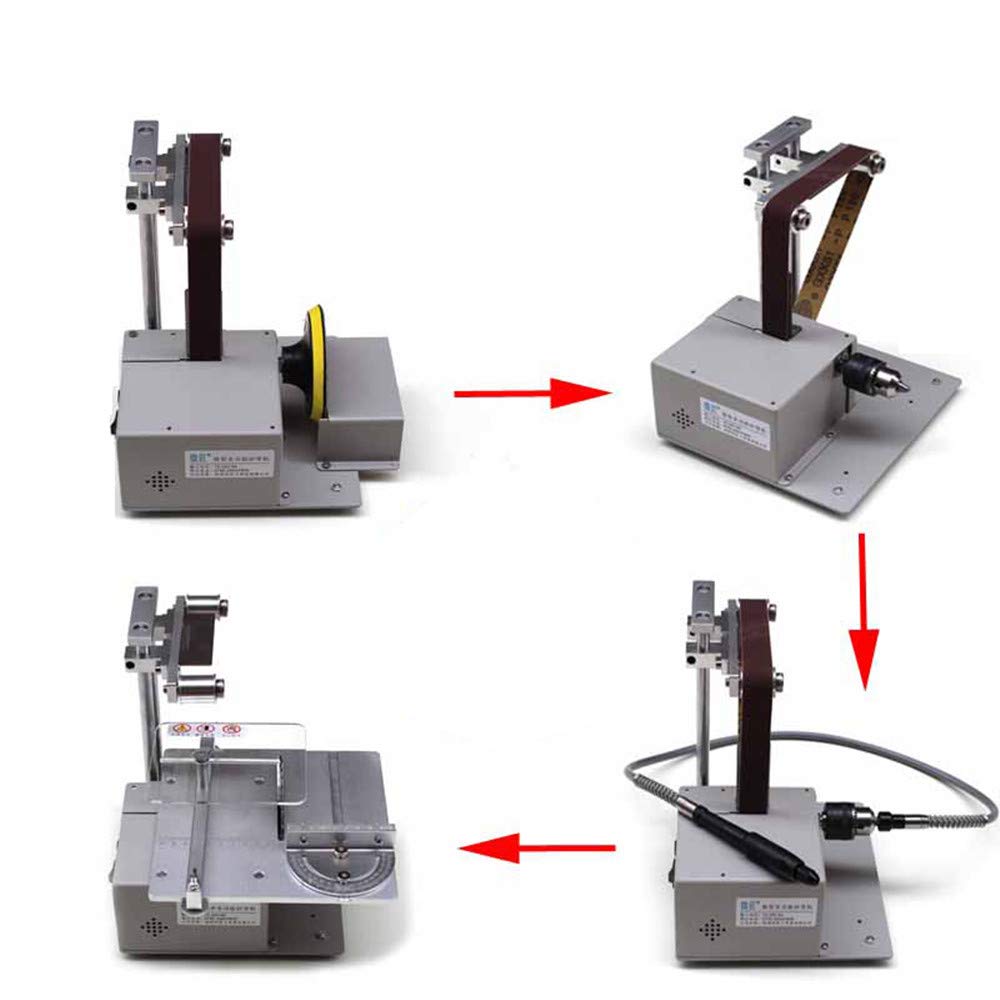4-in-1 Multifunctional Mini Table Saw for Woodworking - DIY Hobby Saw with Chuck, Soft Shaft & Sand Belt (2-Piece Set) - Perfect for Home DIY Projects, Wood Crafting & Small Workshop Repairs