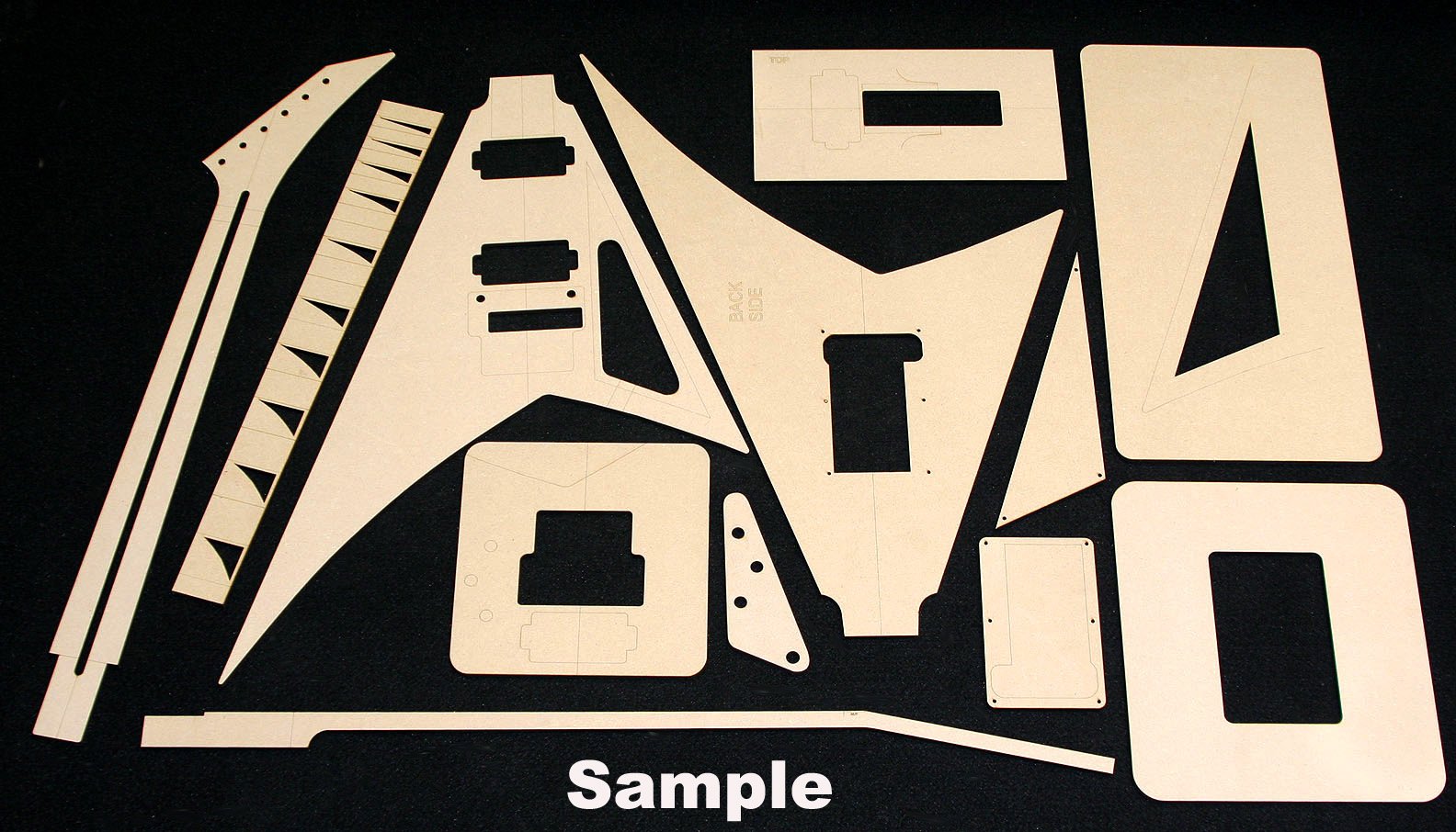Electric Guitar Routing Template - Stang Style for DIY Guitar Building | Perfect for Custom Guitar Body Routing and Modifications | Ideal for Luthiers and Guitar Enthusiasts