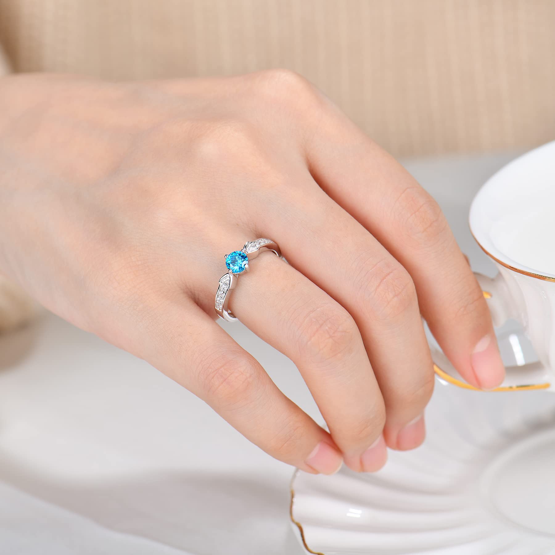 Starchenie Promise Rings for Women - Sterling Silver Rings for Her, Engraved Love & Commitment Jewelry - Perfect for Anniversaries, Engagements & Special Occasions