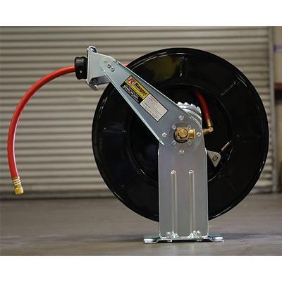 RANGER RH 50PL 50 Foot Heavy Duty Retractable Air Hose Reel with Durable Hose - Perfect for Garage, Workshop, and Industrial Air Compressor Use