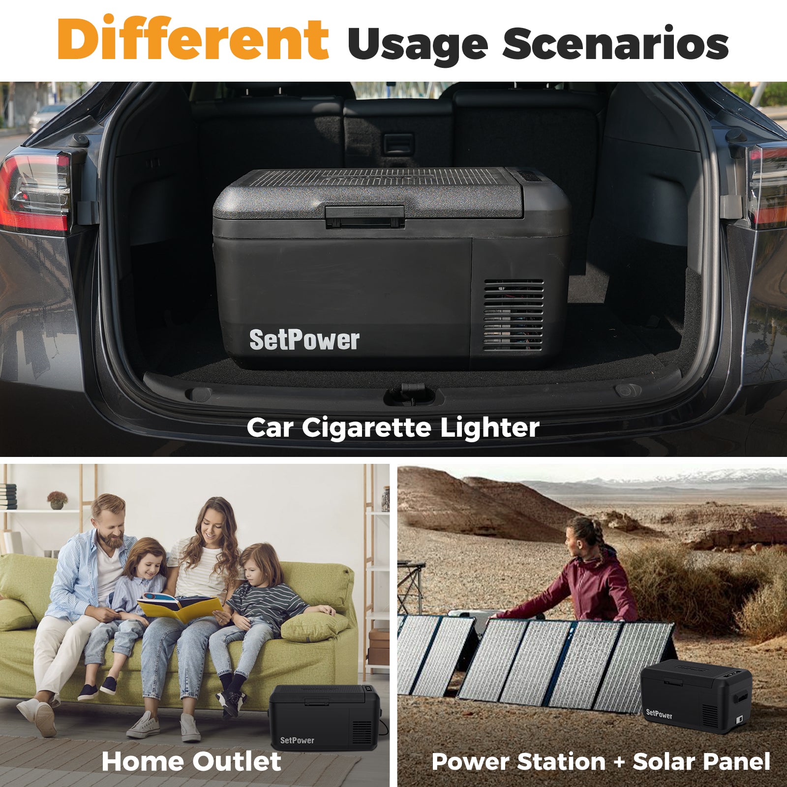 Setpower RF30 12V Portable Electric Cooler Freezer for Cars, Trucks & RVs - 32 Quart Capacity, Smart App Control - Perfect for Road Trips, Camping & Outdoor Adventures