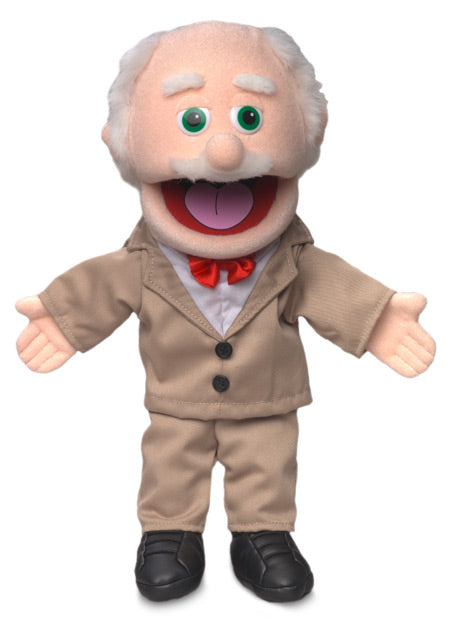 Grandad Greg 36 cm Hand Puppet - Soft Plush Interactive Puppet for Kids, Storytelling, and Educational Play - Perfect for Classroom, Home, and Theater Performances