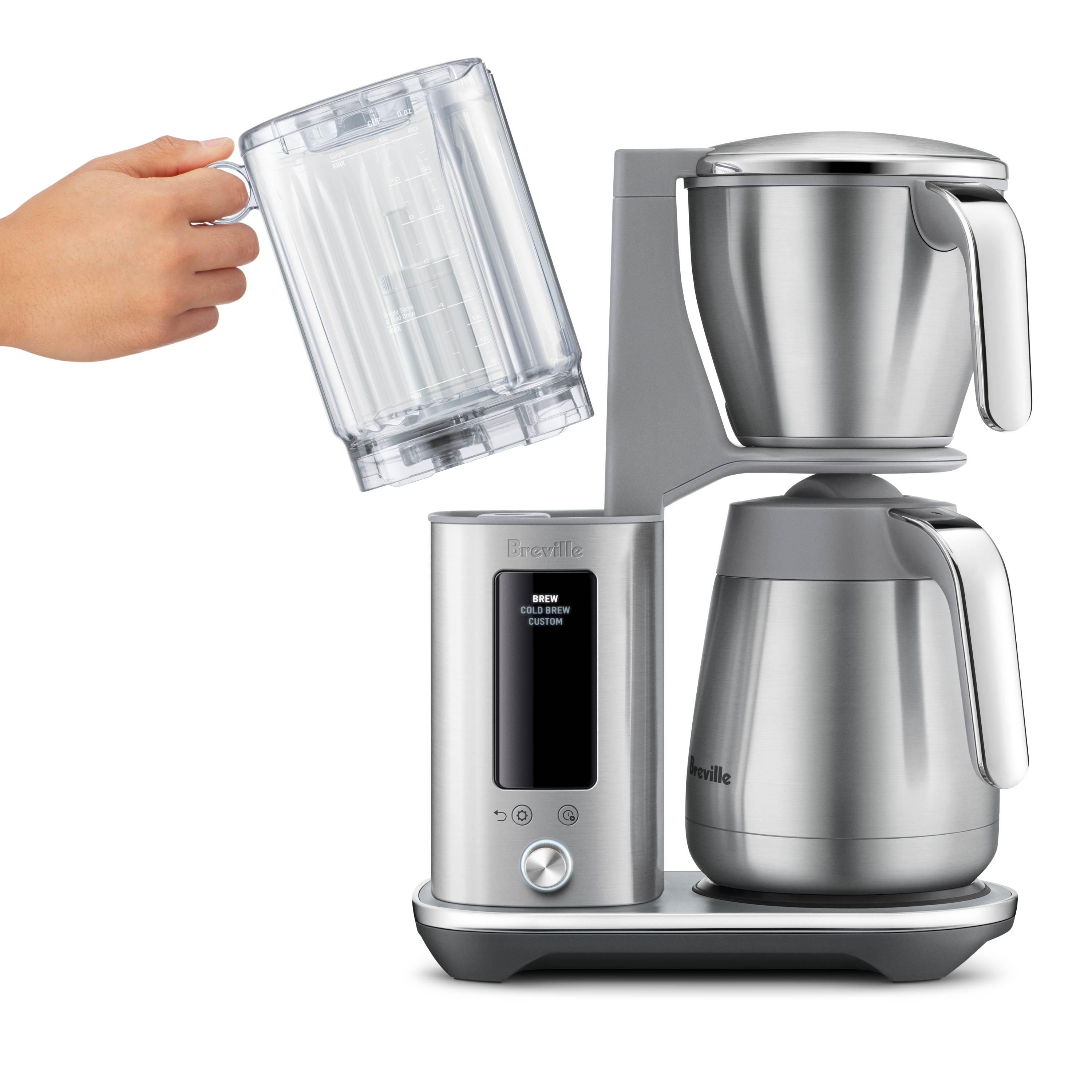 Breville BDC465BSS Luxe Precision Brewer with Thermal Carafe - 12-Cup Programmable Coffee Maker for Home & Office, Perfect for Fresh Brews Every Morning