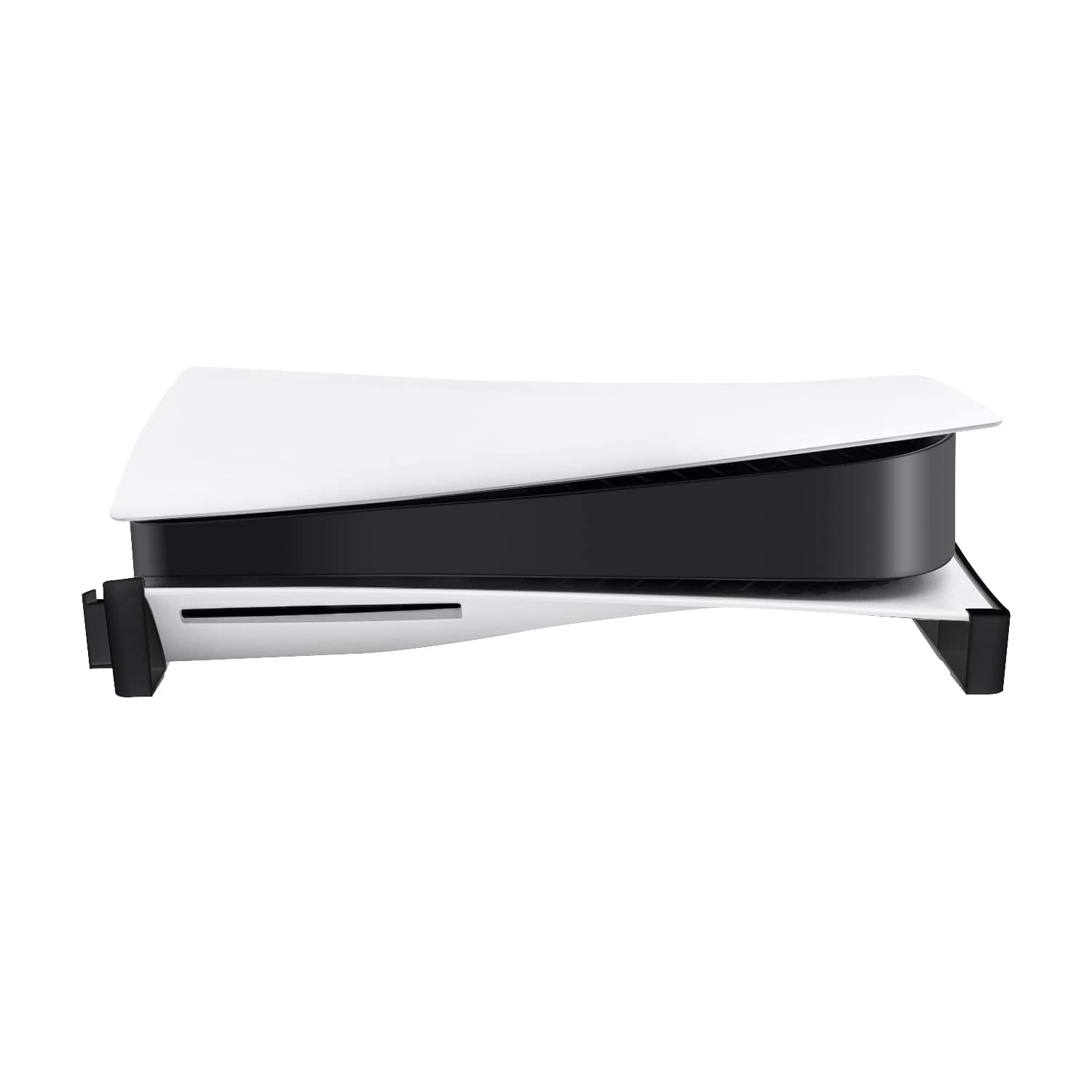 Wigearss PS5 Horizontal Stand for Digital Edition & UHD Consoles - Secure Cooling Base with Airflow Design, No-Tool ABS Stand (Black) - Perfect for Gaming Setup & Console Protection (Not Compatible with PS5 Slim/Pro)