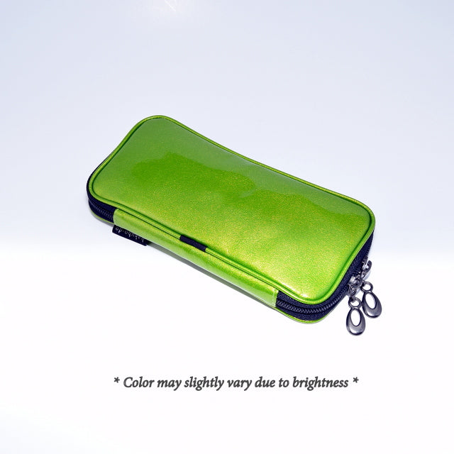Premium Enameled Apple Green Brush Pouch (Model HC1389) - Perfect for Artists, Makeup Brushes & Travel Organizers | Durable & Stylish Storage Solution