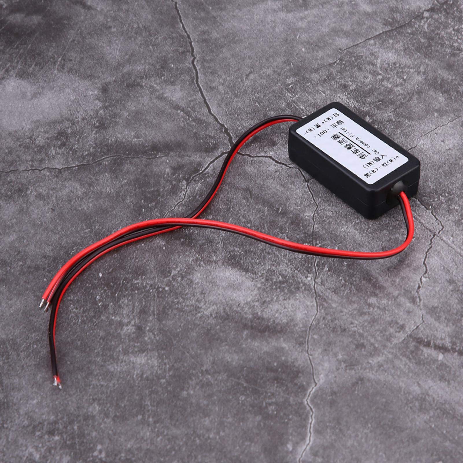 12V DC Car Rearview Camera Power Filter Relay Capacitor - Noise Reduction & Voltage Stabilizer for Backup Camera System (Ideal for Vehicle Reverse Camera Installation & Dash Cam Setup)