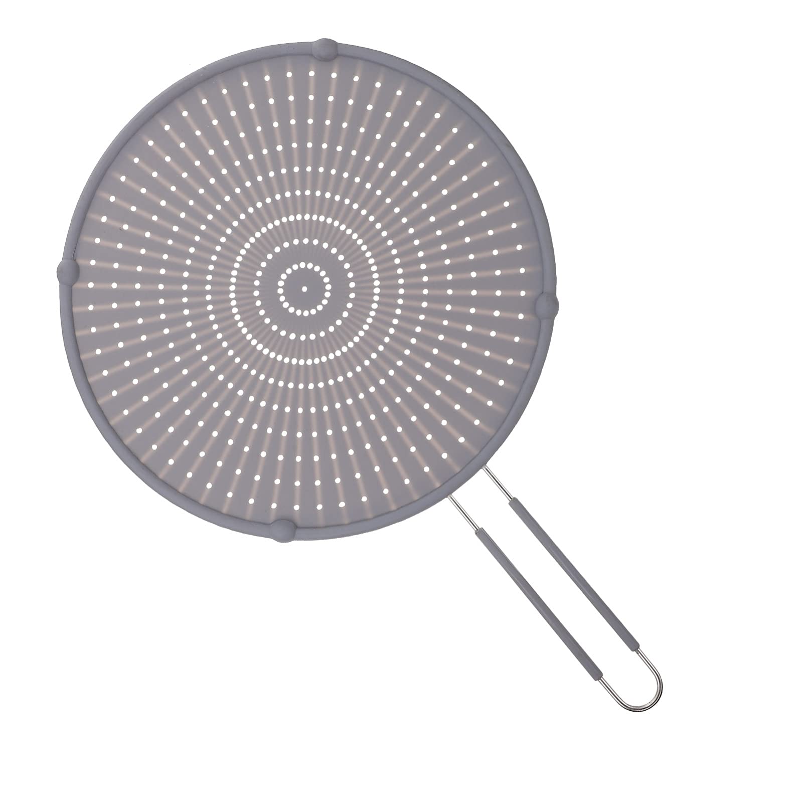 Yardwe Silicone Grease Splatter Screen for Frying Pans - Oil Splatter Guard with Stainless Steel Handle - Heat Resistant Splatter Shield for Cooking, Frying & Grilling - Perfect for Stovetop, Grill & Outdoor Cooking